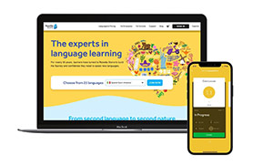 Rosetta Stone app on Laptop and Phone