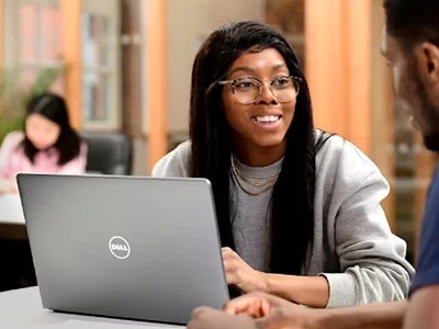 College Student with Dell Laptop