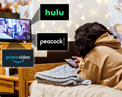 Streaming TV in Dorm - Hulu, Peacock, Amazon Prime Video